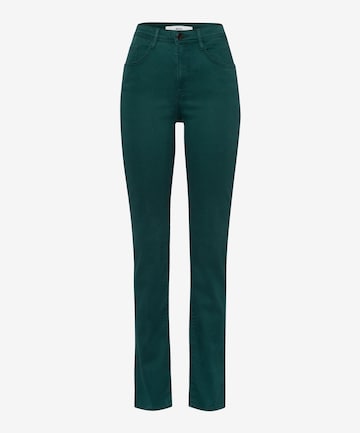 Coupe slim Pantalon 'Mary' BRAX en vert : devant