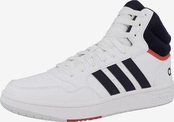 Baskets hautes 'Hoops 3' ADIDAS SPORTSWEAR en blanc : devant