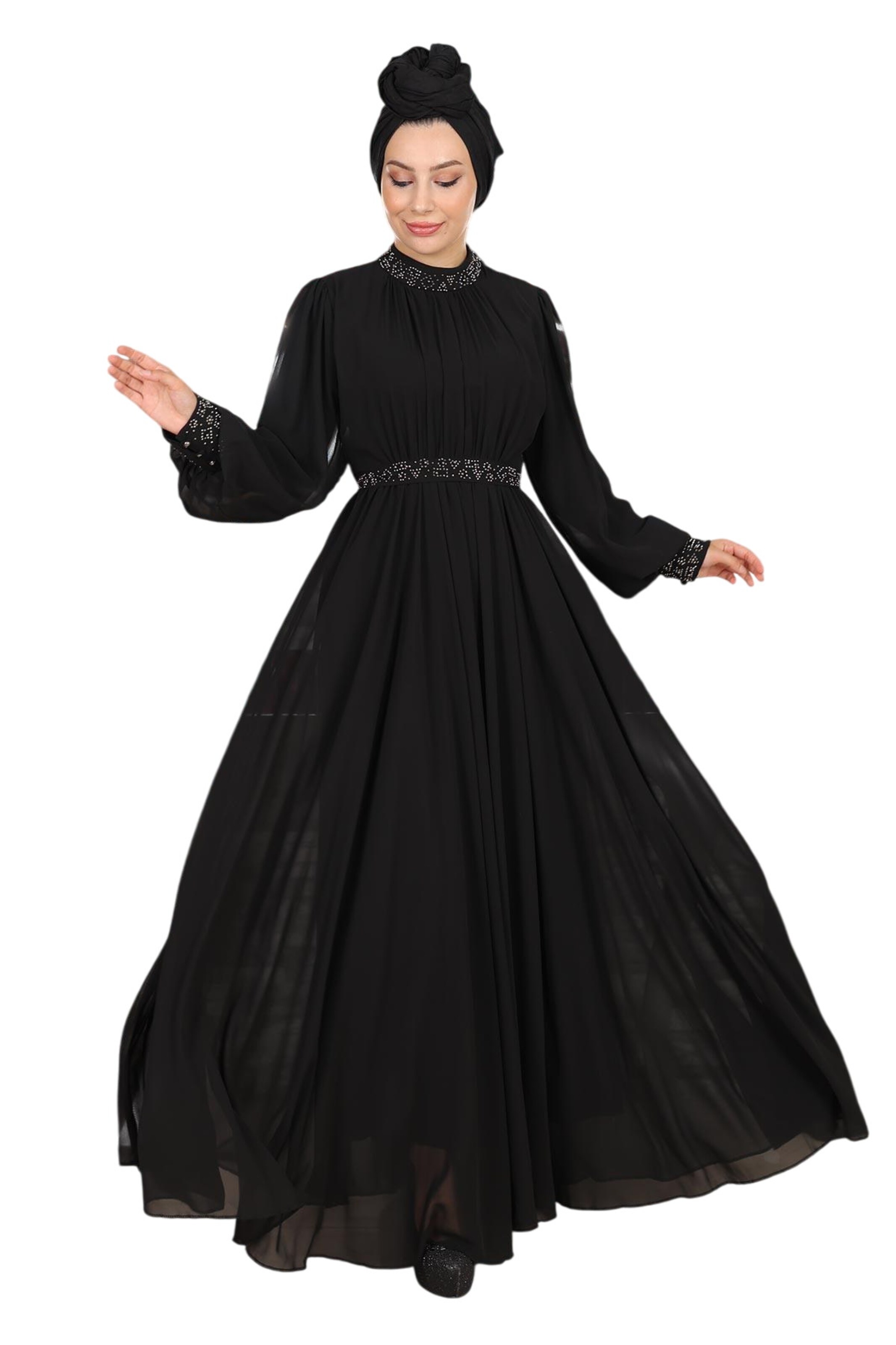 MODAMIHRAM Kleid in Schwarz: Vorderseite