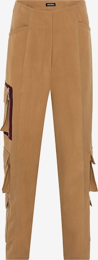 NOCTURNE Pantalon cargo en camel / rouge foncé, Vue avec produit