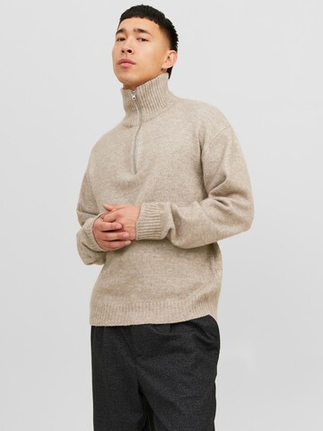 JACK & JONES Pulóver 'Ollie' - bézs