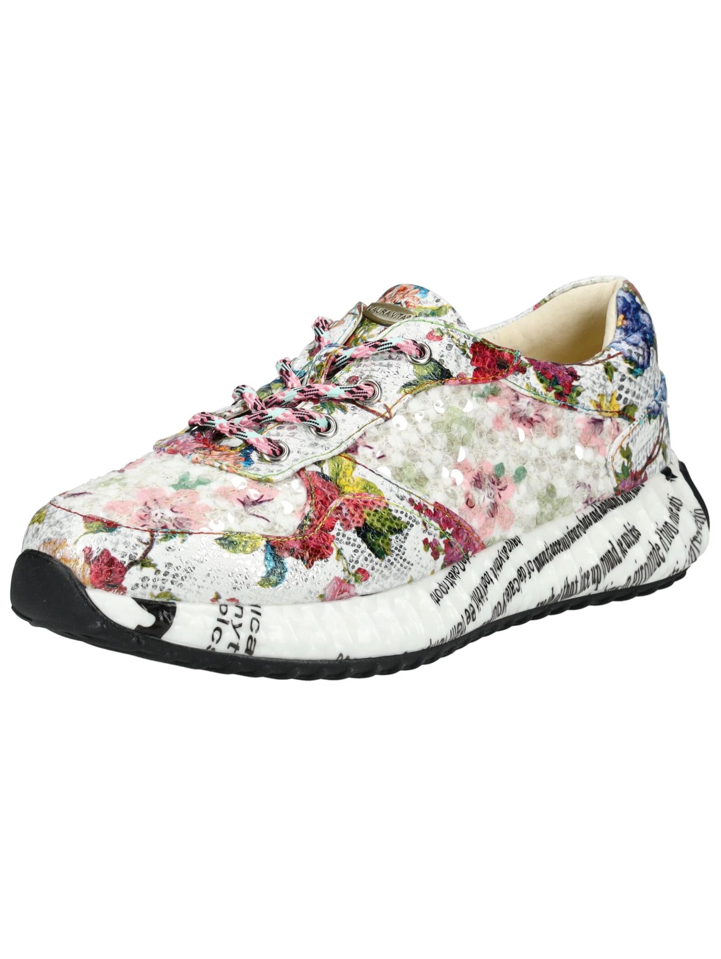 Laura Vita Platform trainers in White: front