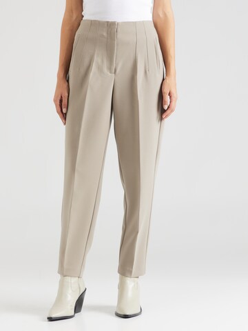 ONLY Tapered Pleated Pants 'Raven Life' in Beige: front