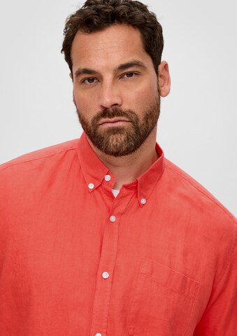 s.Oliver Men Big Sizes Regular fit Button Up Shirt in Red
