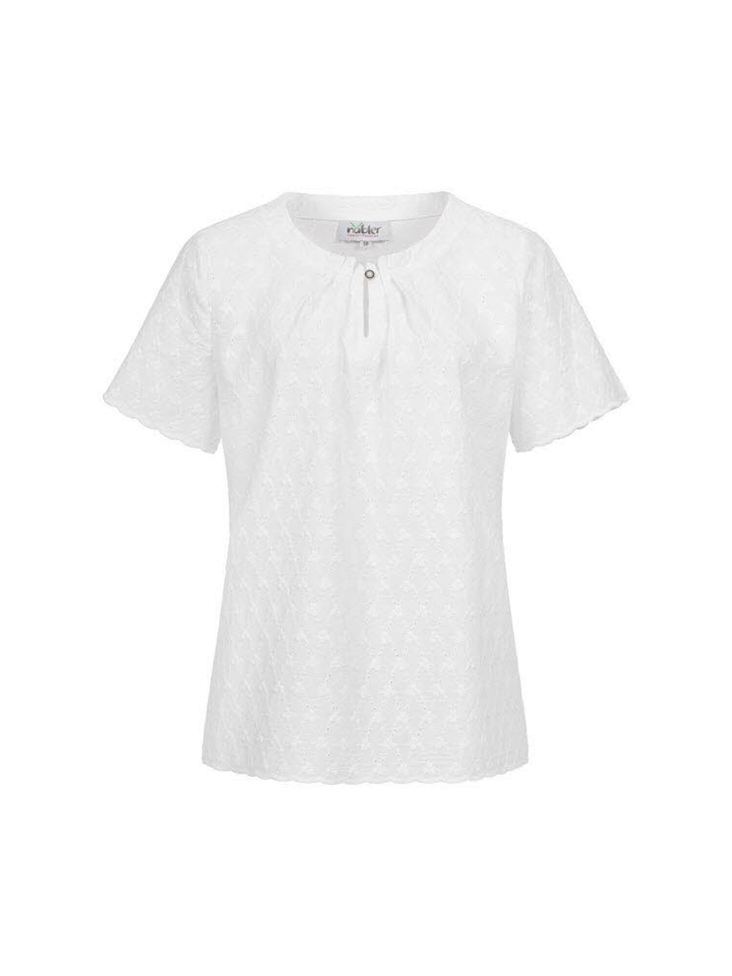 Trachtenhof Nübler Trachtenbluse 'Trachtenbluse Sarah'‌‌‌‌‌‌‌ in Weiß: Vorderseite