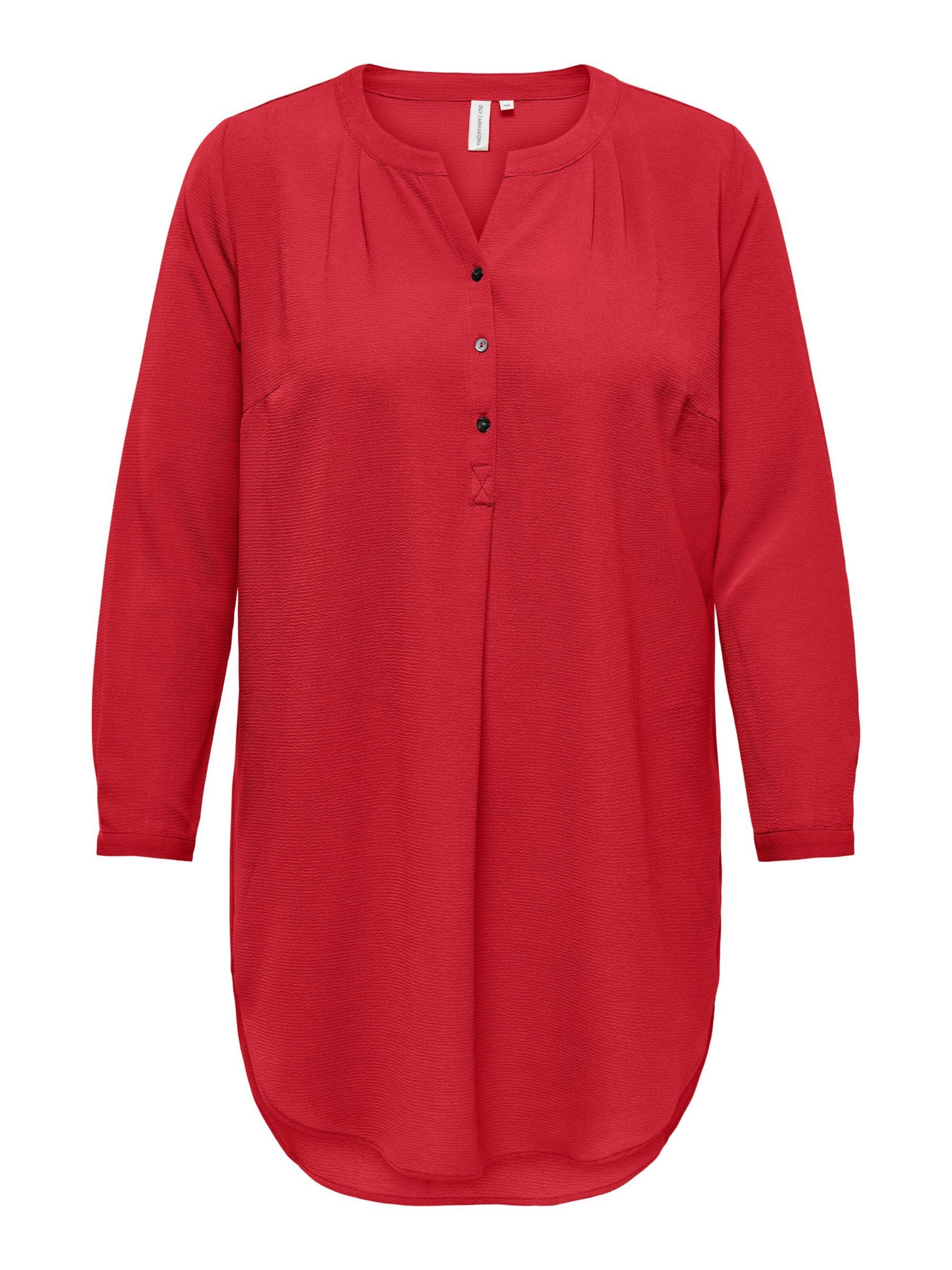 ONLY Carmakoma Blouse 'CARNOVA' in Rood: voorkant
