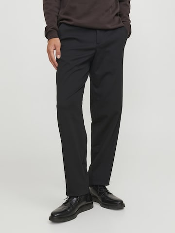 Regular Pantalon à plis 'Karl Pierre' JACK & JONES en noir : devant