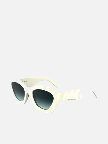 Karl Lagerfeld Zonnebril in Wit: voorkant