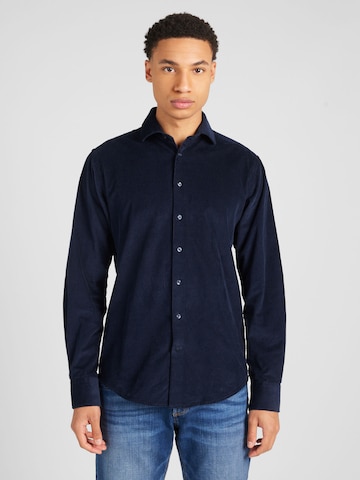 Bruun & Stengade Slim fit Button Up Shirt 'Nicklaus' in Blue: front