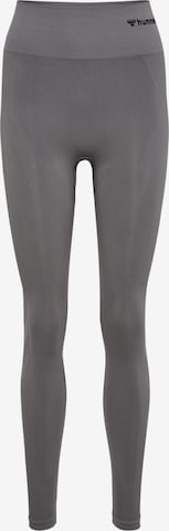 Skinny Pantalon de sport 'Tif' Hummel en gris : devant