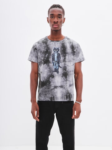 Maglietta 'Rocker Cat' di Cat e Lolette in grigio