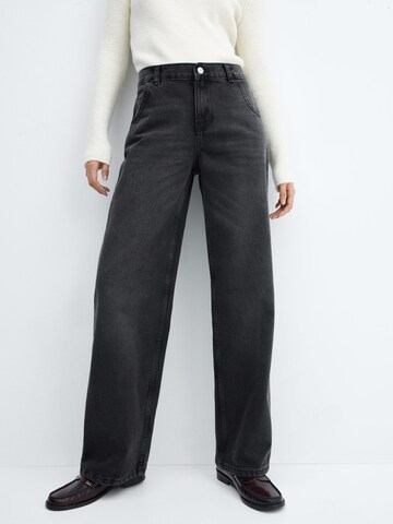 MANGO Loose fit Jeans 'INES' in Black: front