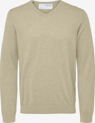 Pull-over SELECTED HOMME en beige : devant