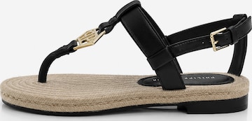 Sandalo di Philipp Plein in nero: frontale
