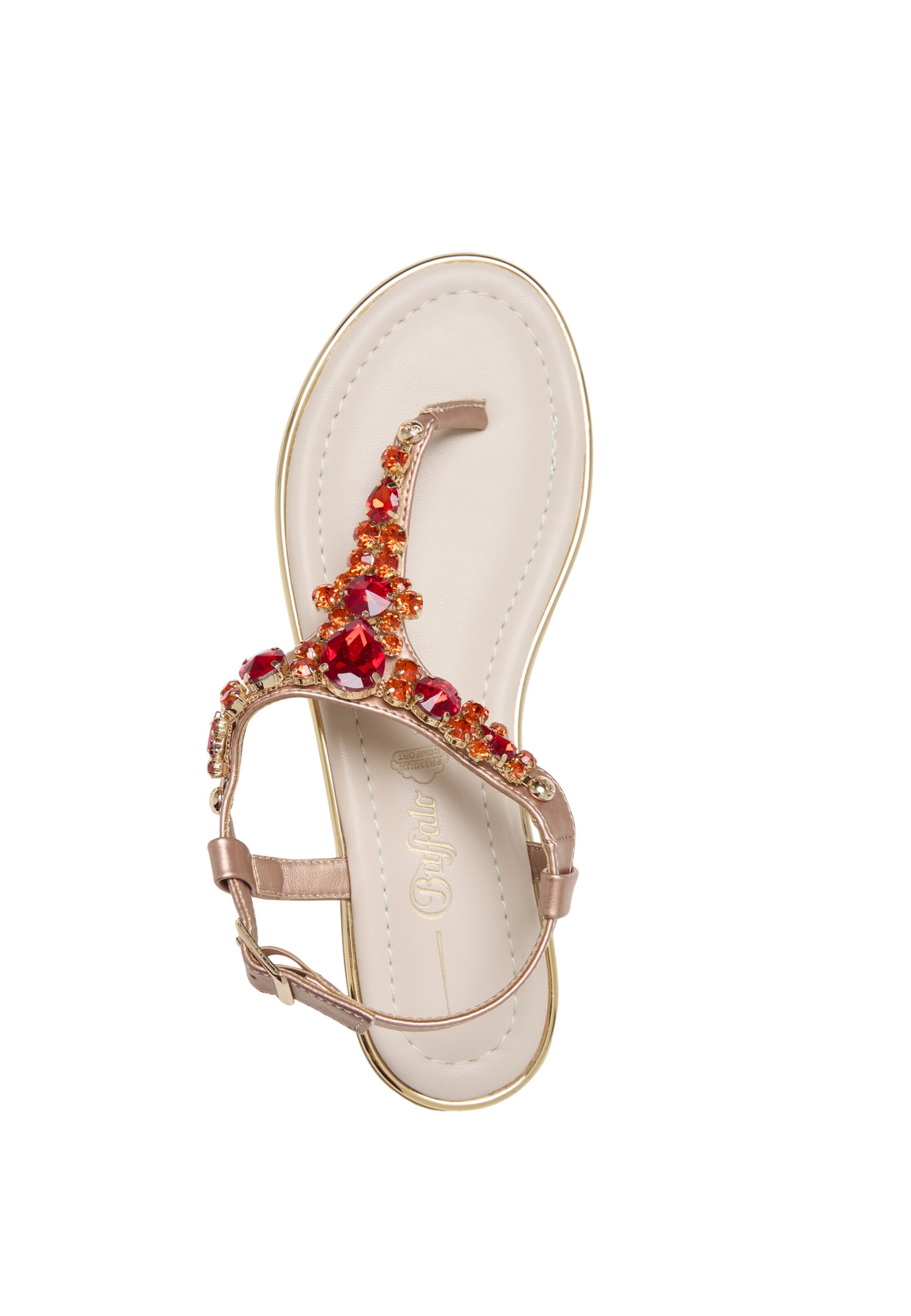 BUFFALO - Chinelos de dedo 'Kira Ice' em bege