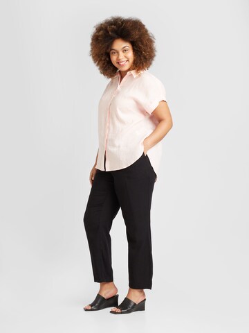 Vero Moda Curve Szabványos Élére vasalt nadrágok 'VMJESMILO' - fekete