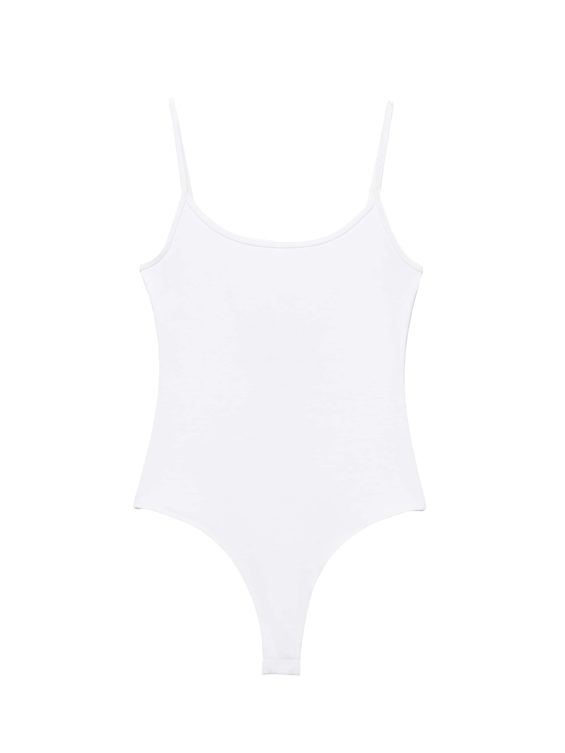 Pull&Bear Shirt body in Wit: voorkant