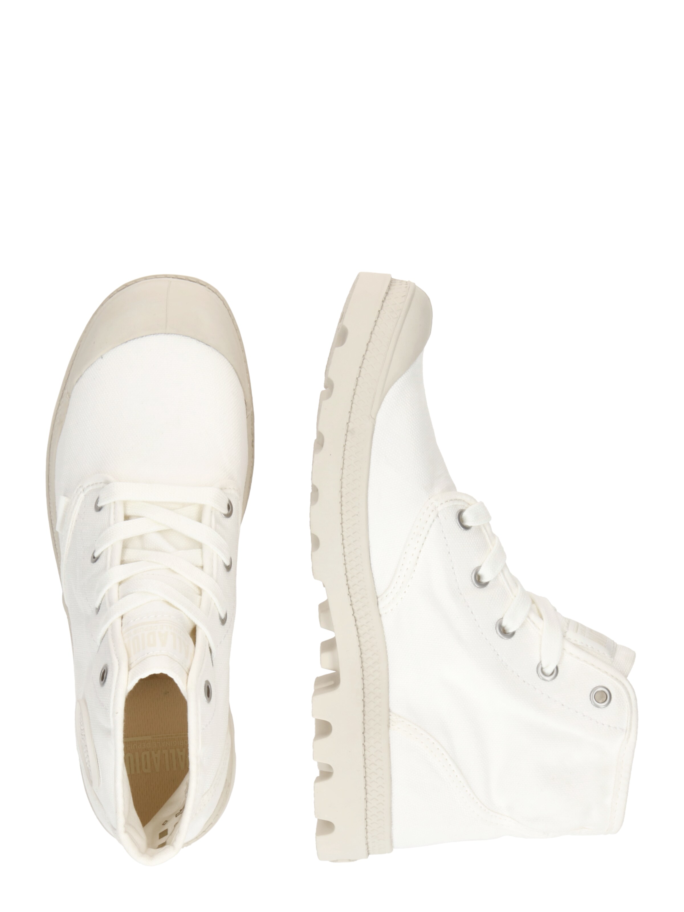 Palladium - Sapatilhas altas 'Pampa' em branco