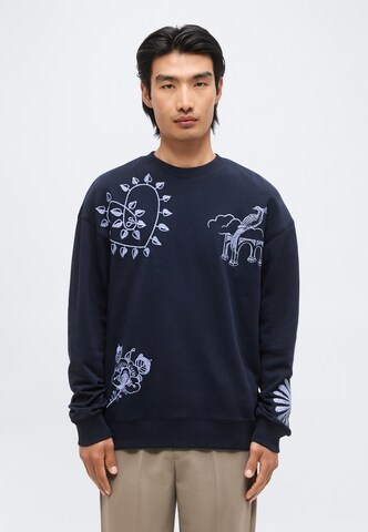 SCOTCH & SODA Flared Trui in Blauw: voorkant