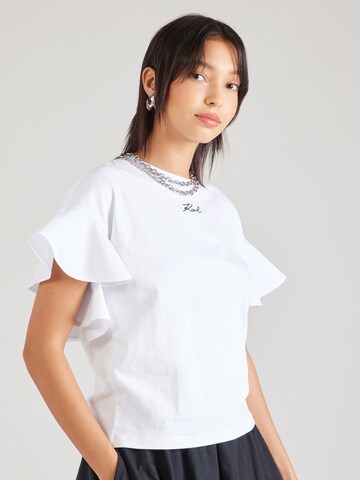 Karl Lagerfeld - Camiseta en blanco: frente