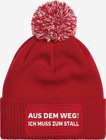 Youth Designz Mütze 'Muss zum Stall' in Rot: Vorderseite