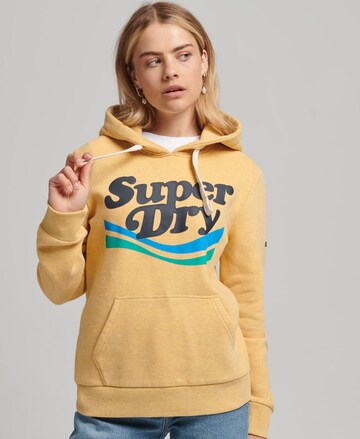 Sweat-shirt 'Nostalgia' Superdry en jaune : devant