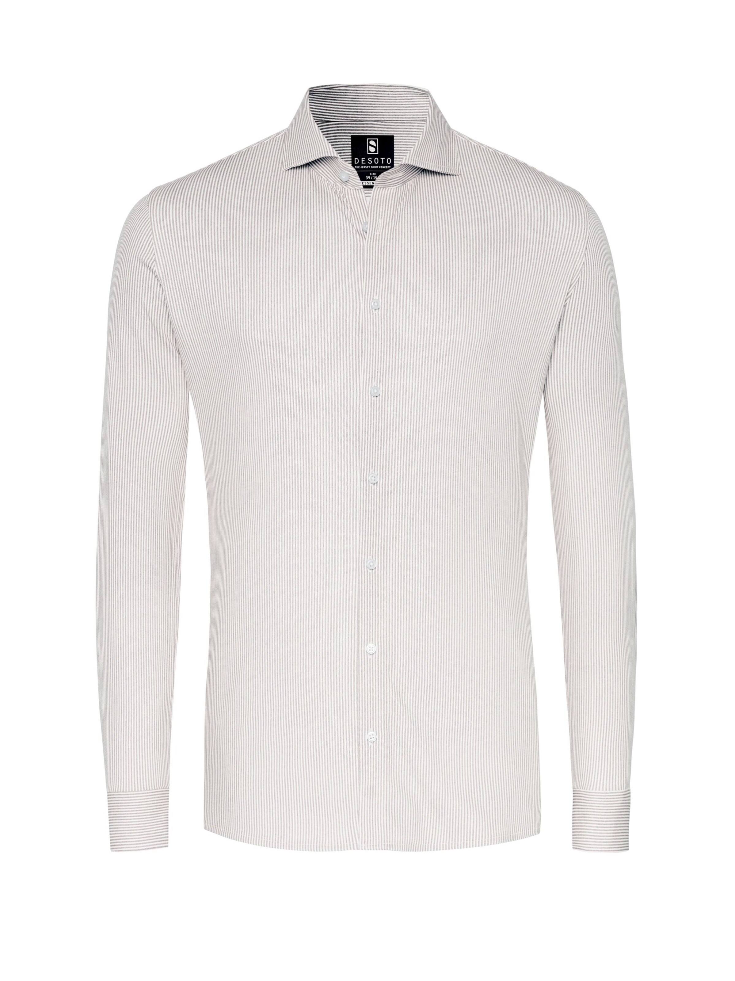 DESOTO Slim fit Overhemd in Bruin: voorkant