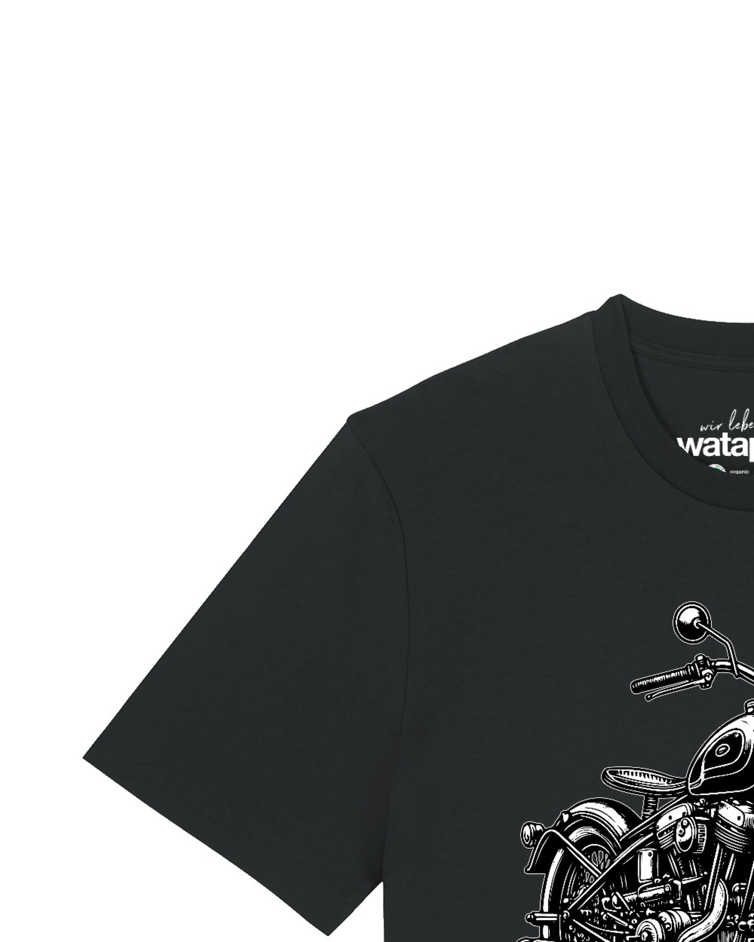 T-Shirt ' Classic Motorrad ' Watapparel en noir