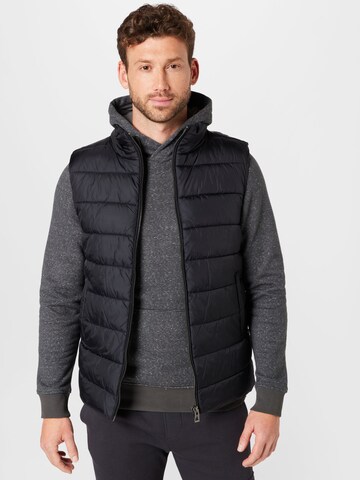 INDICODE JEANS Bodywarmer 'Gibbon' in Zwart: voorkant