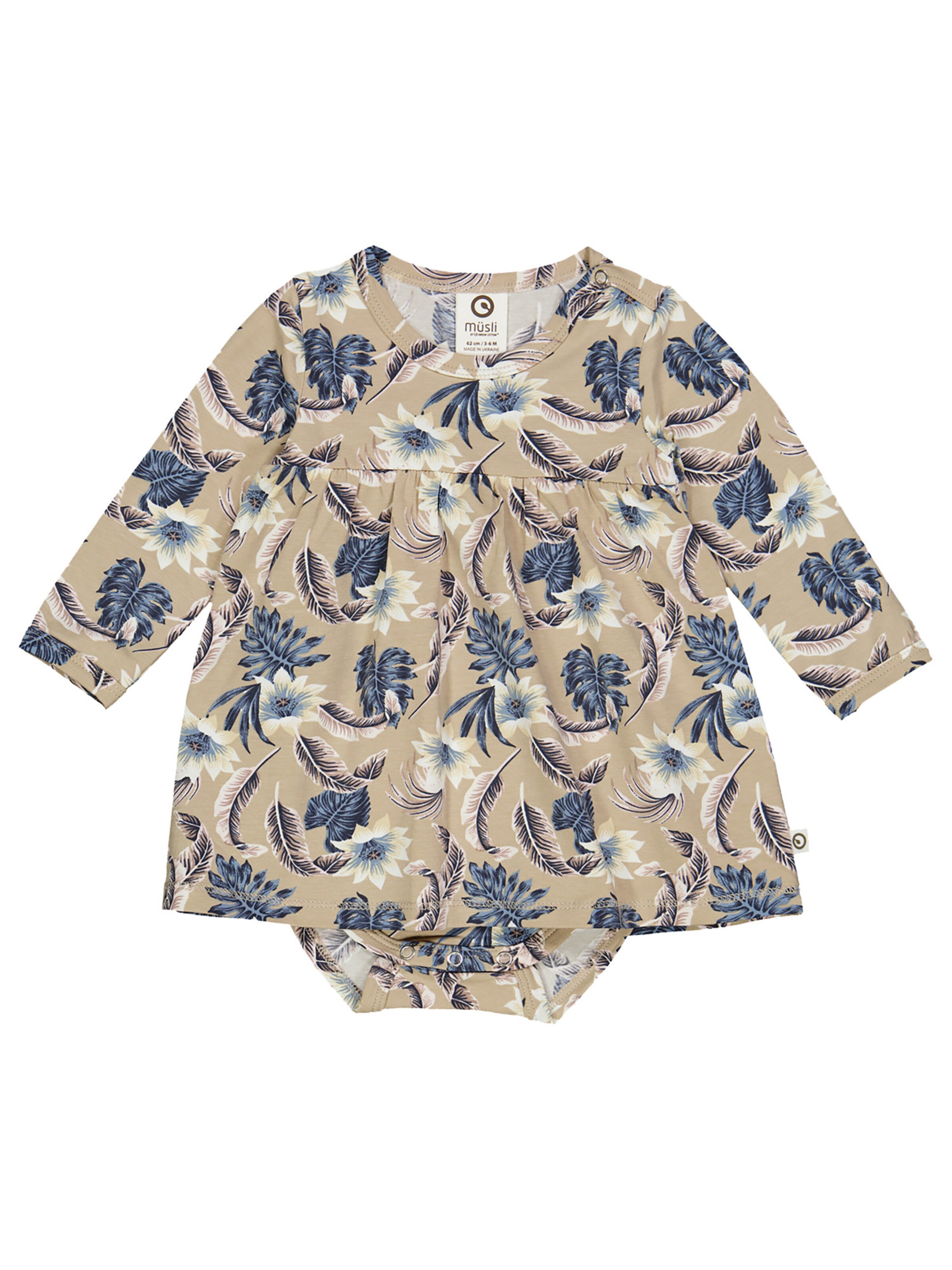 Müsli by GREEN COTTON Rompertje/body '1582073900' in Bruin: voorkant