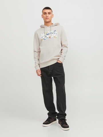 JACK & JONES Sweatshirt 'Jeff' in Beige