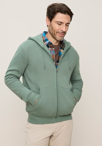Man's World Zip-Up Hoodie in Green: front