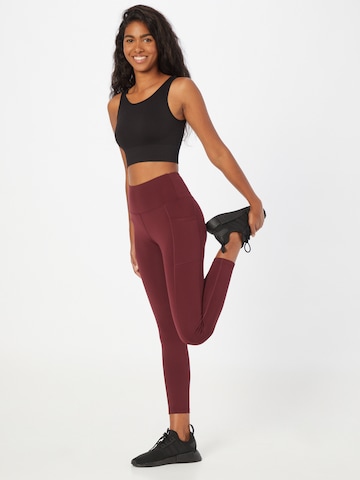 Marika Skinny Workout Pants in Red