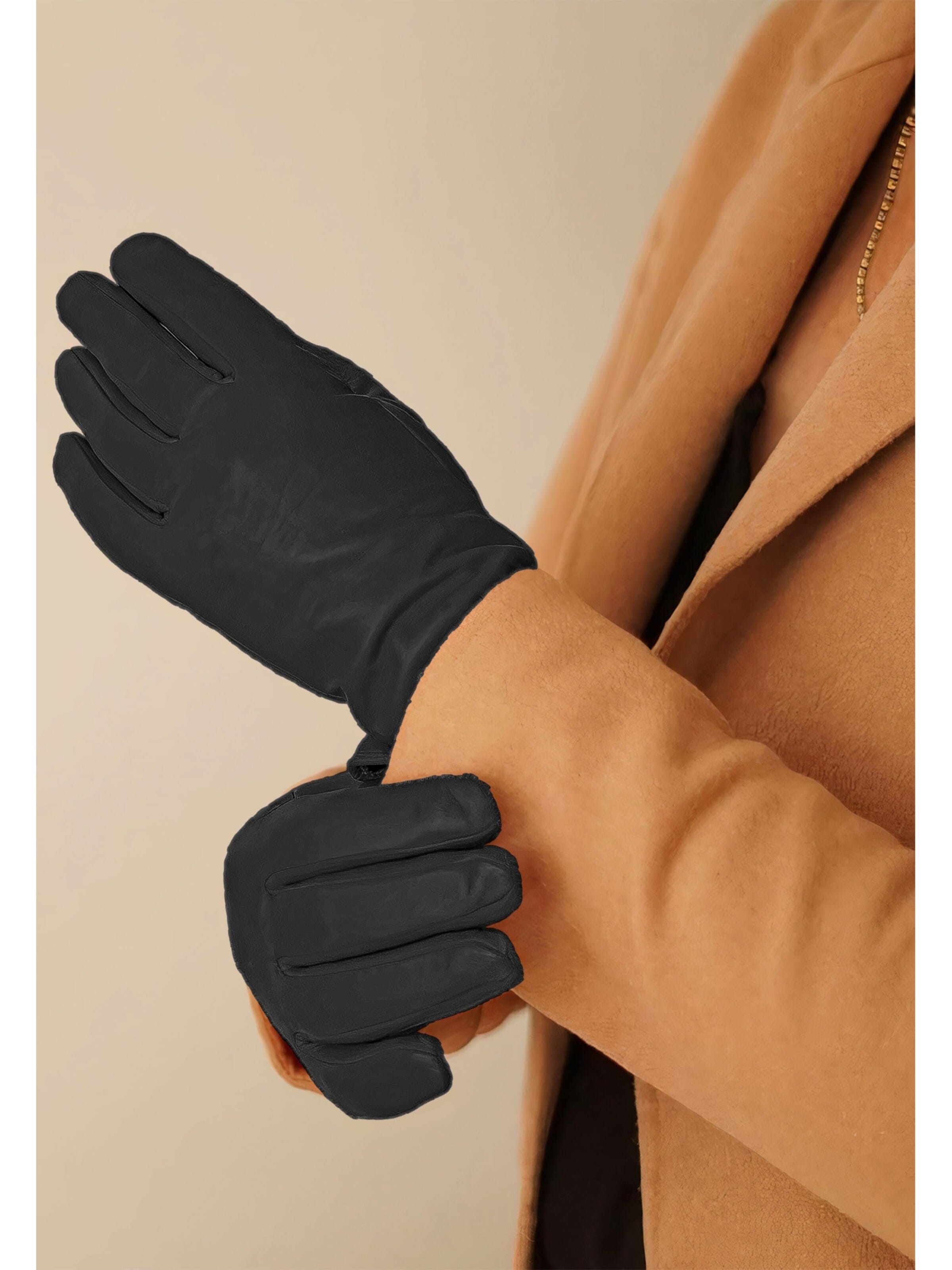 KESSLER Full Finger Gloves in Black