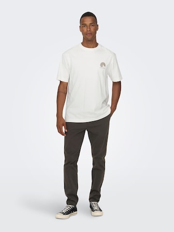 T-Shirt 'THOMAS' Only & Sons en blanc