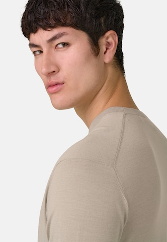 Boggi Milano Suit vest ' Crew Neck Jumper in Superfine Wool ' in Beige
