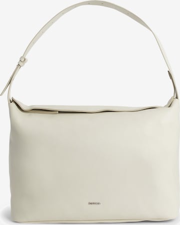 Calvin Klein Schoudertas in Beige: voorkant