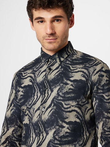 DRYKORN Slim fit Overhemd 'RUBEN' in Groen