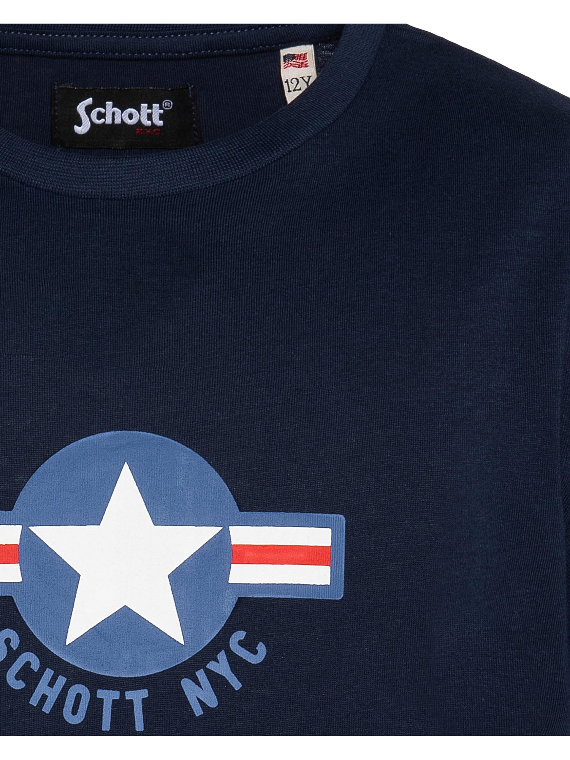 Schott NYC Sweatshirt‌‌‌‌‌ in Blau