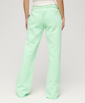 Superdry Wide leg Broek in Groen