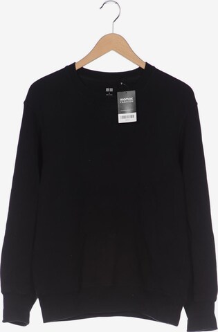 UNIQLO Sweatshirt & Zip-Up Hoodie in M in Black: front