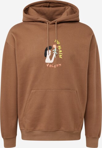 Volcom Sweatshirt 'ARTHUR' in Brown: front