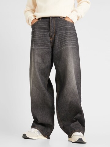 WEEKDAY Wide leg Jeans 'Astro' in Zwart: voorkant