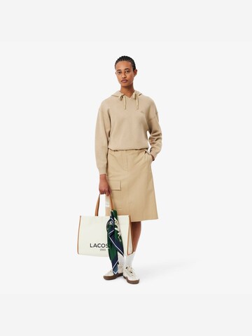 LACOSTEShopper torba 'Lacoste Sac Cabas Heritage Canvas Lacoste Naturel Tan' - bijela boja