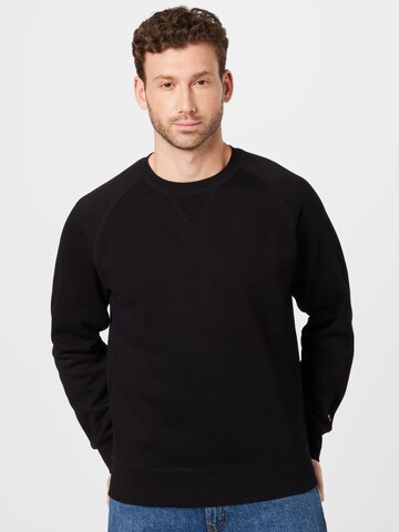 Carhartt WIPSweater majica 'Chase' - crna boja: prednji dio