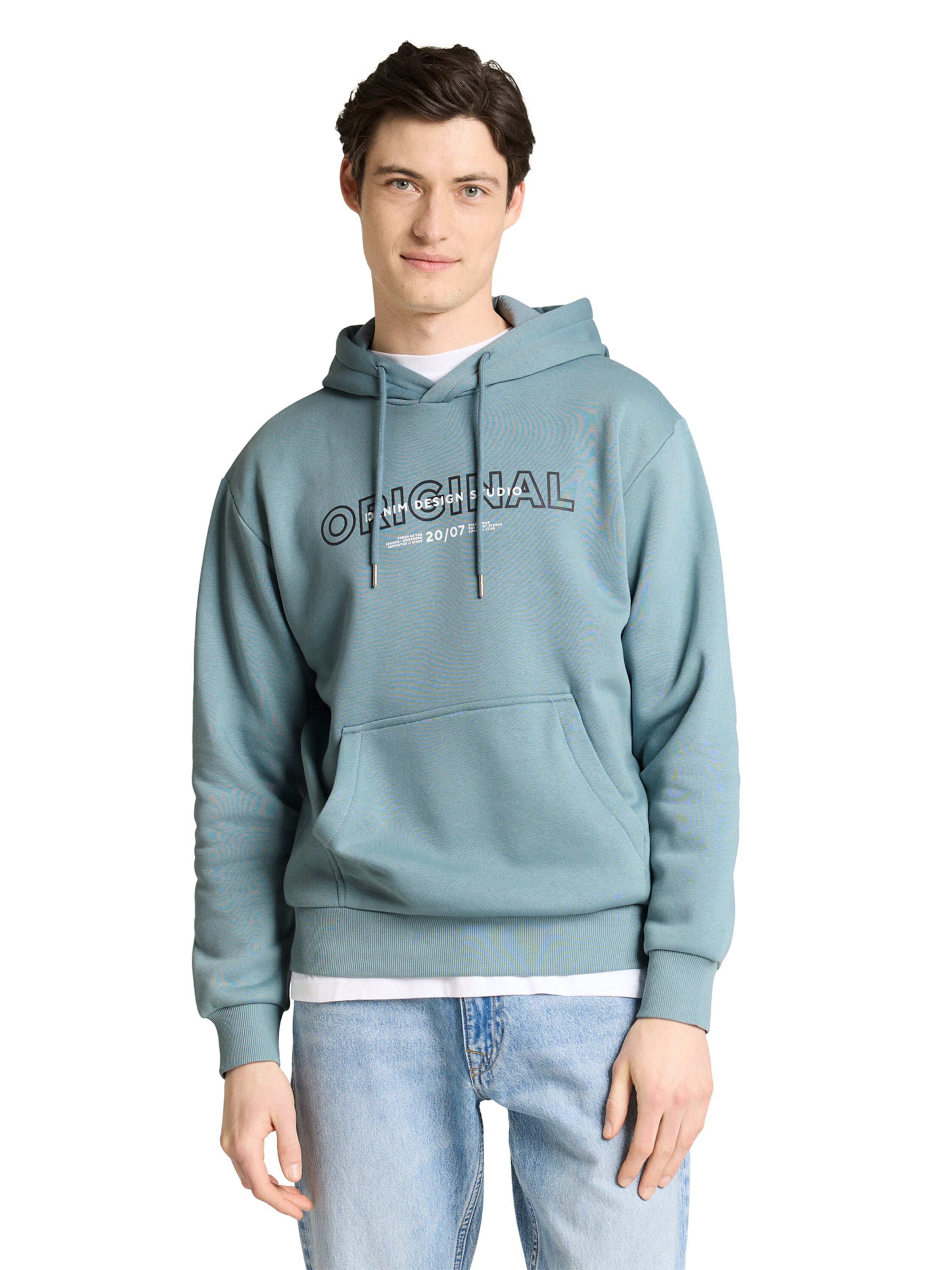 TOM TAILOR DENIM Sweatshirt in Blue: front