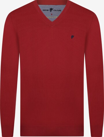 DENIM CULTURE Sweater ' TITO ' in Red: front