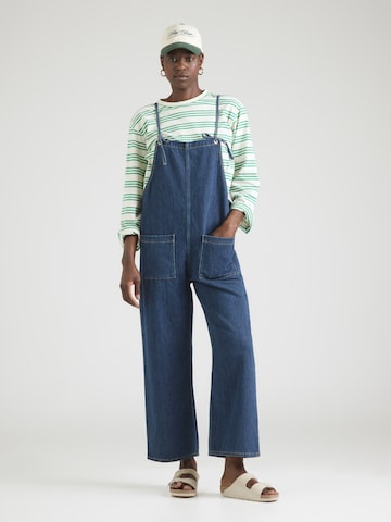 Monki Loose fit Jean Overalls in Blue: front