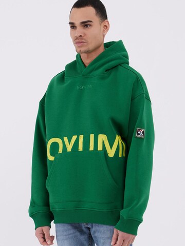 Koyumi Sweatshirt 'Unisex Oversize Hoodie – 3-Faden Stoff, innen angeraut, Suheyla Love it' in Green