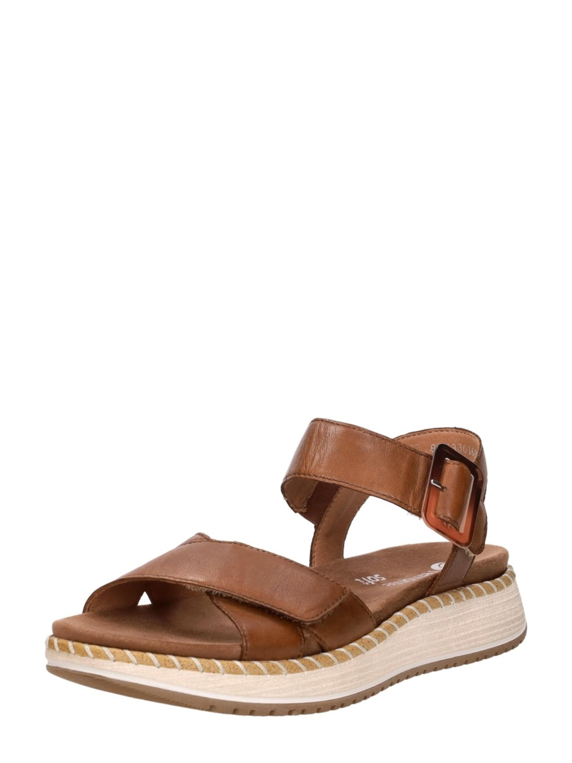 Sandales 'Sandalen Plat' REMONTE en marron